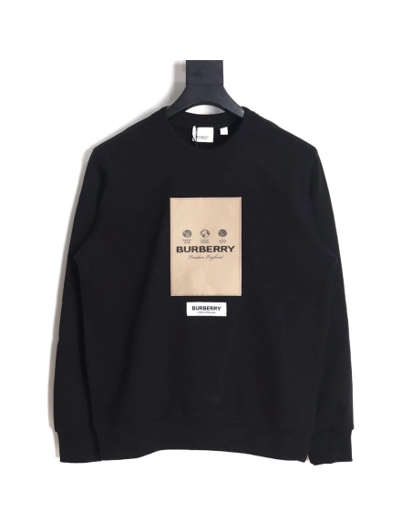 Burberry 22Fw patch label crew neck sweatshirt,Burberry Sweatshirt,Sweatshirt,APPAREL