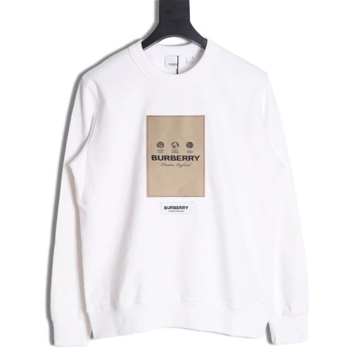 Burberry 22Fw patch label crew neck sweatshirt,Burberry Sweatshirt,Sweatshirt,APPAREL