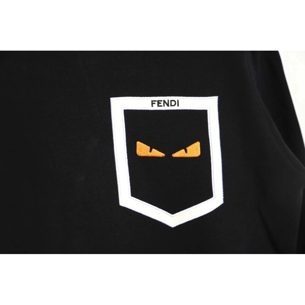 FENDI Fendi FD fake pocket monster eyes round neck sweatshirt_CM_1,Fendi Sweatshirt,Sweatshirt,APPAREL