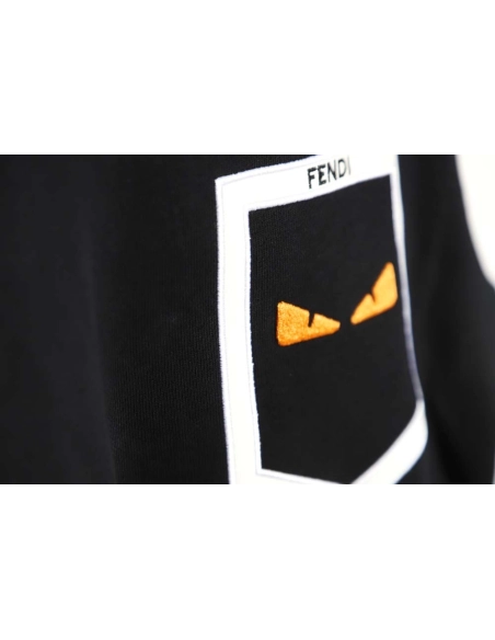 FENDI Fendi FD fake pocket monster eyes round neck sweatshirt_CM_1,Fendi Sweatshirt,Sweatshirt,APPAREL
