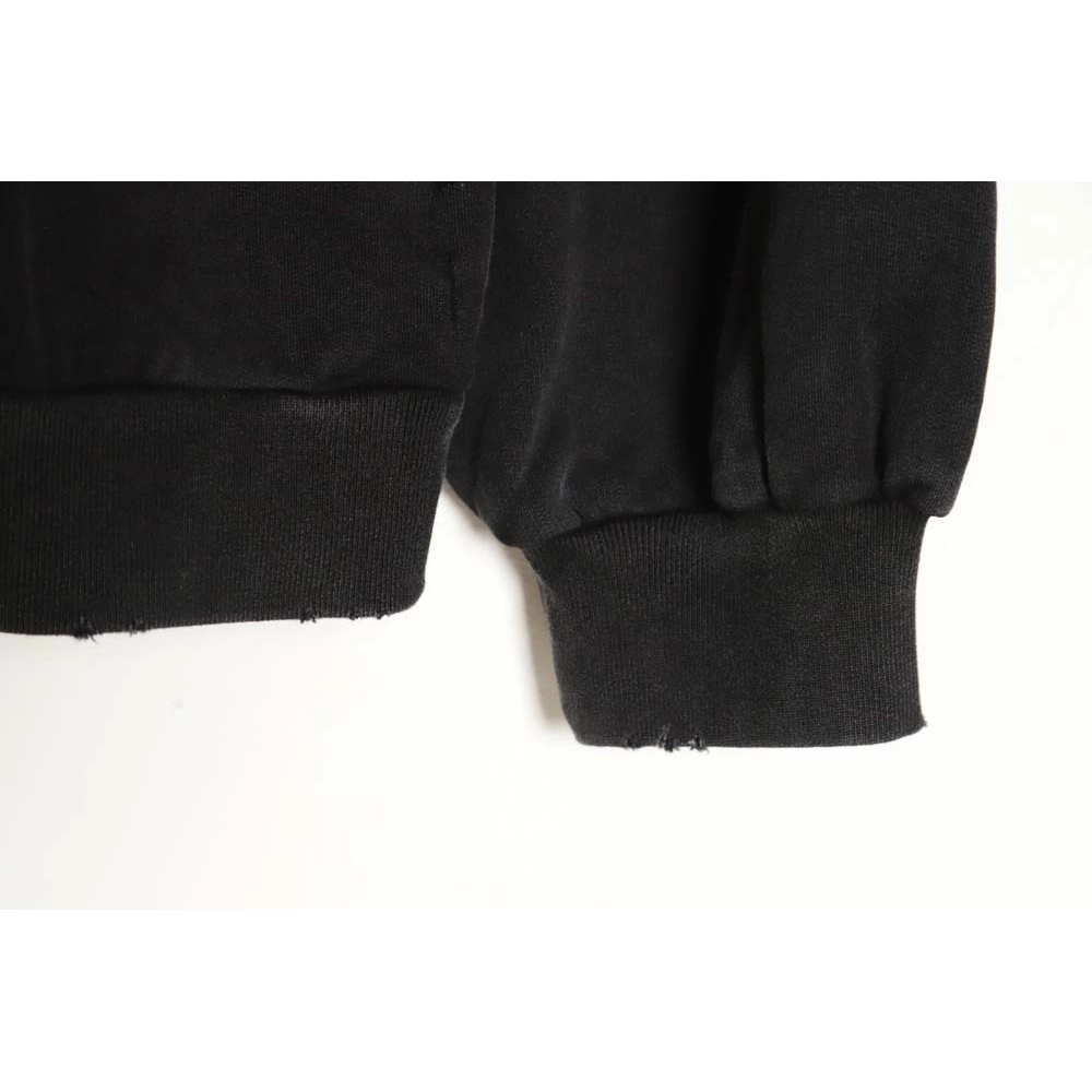 Balenciaga Balenciaga 23FW pierced buckle washed round neck sweatshirt,Balenciaga Sweatshirt,Sweatshirt,APPAREL