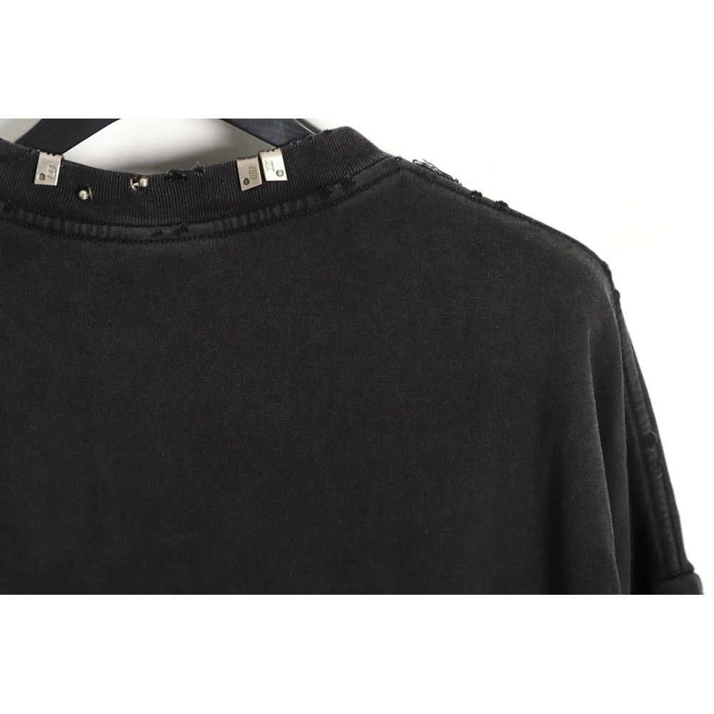 Balenciaga Balenciaga 23FW pierced buckle washed round neck sweatshirt,Balenciaga Sweatshirt,Sweatshirt,APPAREL