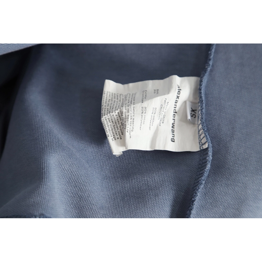 Alexander Wang 23SS foam threedimensional small letter print halfzip pullover sweatshirt,Alexander Wang Sweatshirt,Sweatshirt,AP