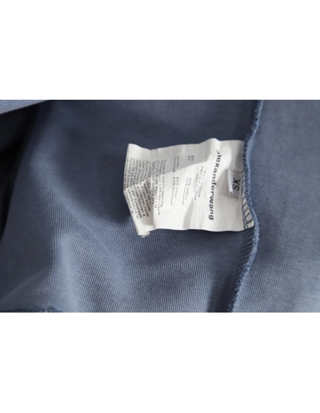 Alexander Wang 23SS foam threedimensional small letter print halfzip pullover sweatshirt,Alexander Wang Sweatshirt,Sweatshirt,AP