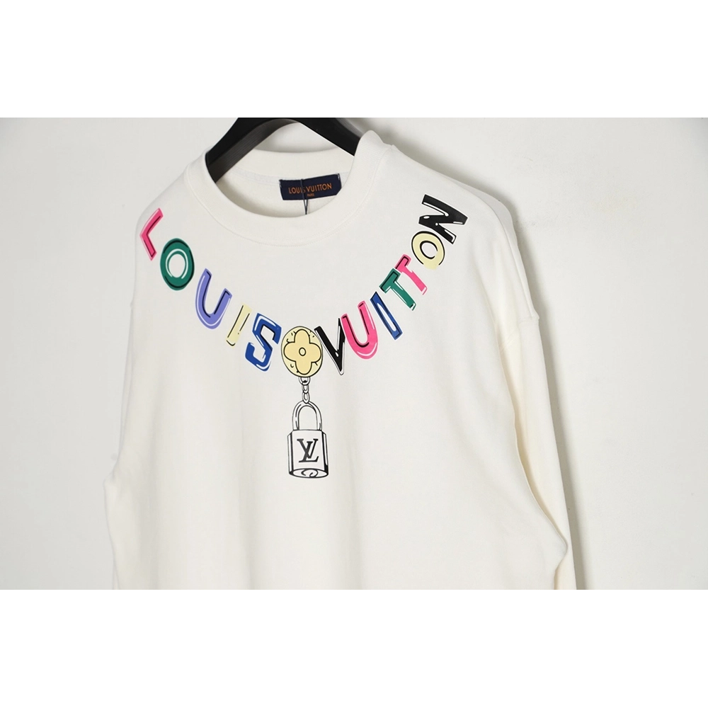 Louis vuitton colorful printed beaded chain sweatshirt,Louis Vuitton Sweatshirt,Sweatshirt,APPAREL