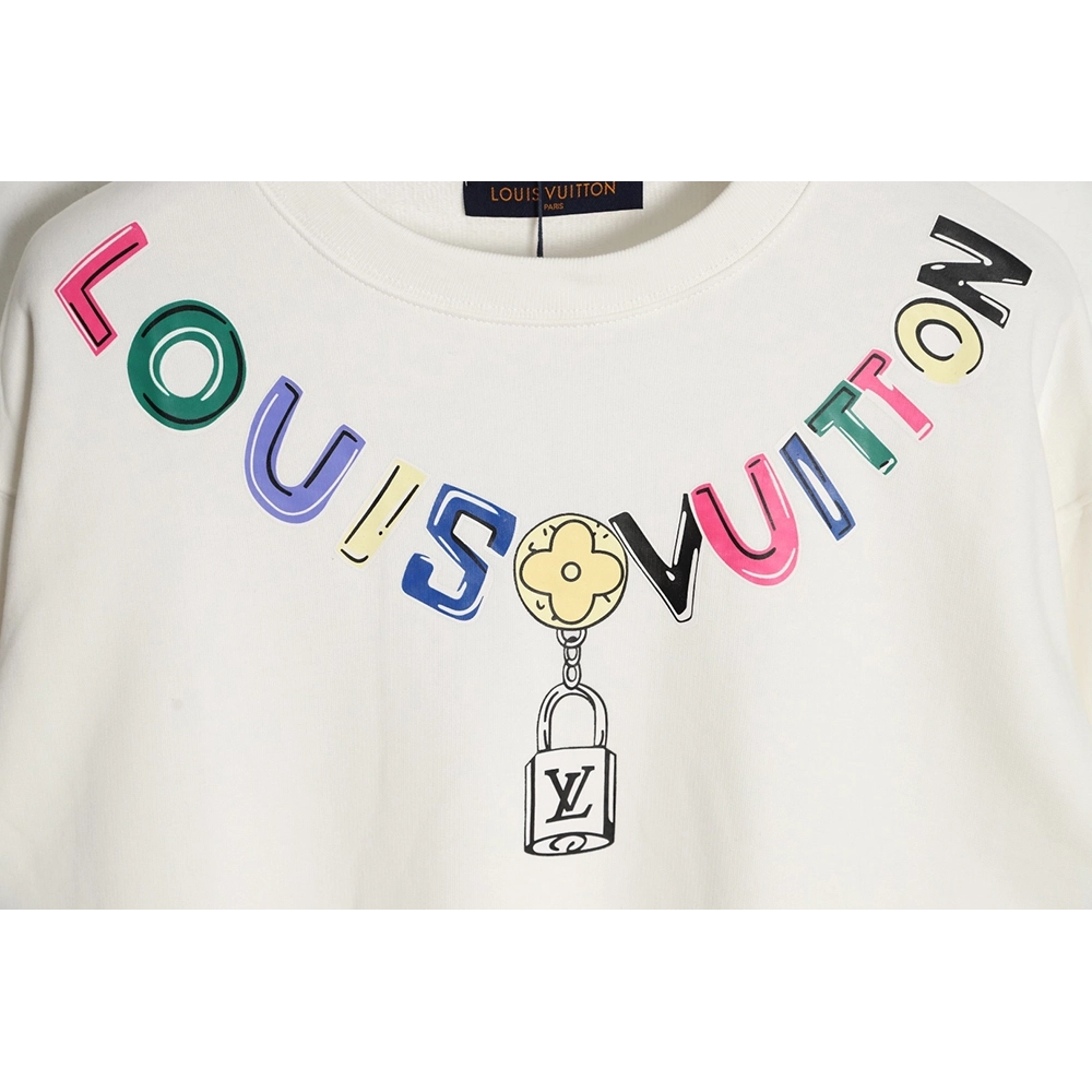 Louis vuitton colorful printed beaded chain sweatshirt,Louis Vuitton Sweatshirt,Sweatshirt,APPAREL