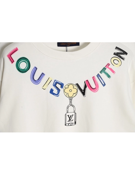 Louis vuitton colorful printed beaded chain sweatshirt,Louis Vuitton Sweatshirt,Sweatshirt,APPAREL