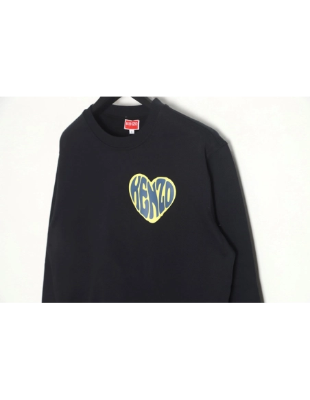 Kenzo 23FW small love printed round neck sweatshirt,Kenzo Sweatshirt,Sweatshirt,APPAREL