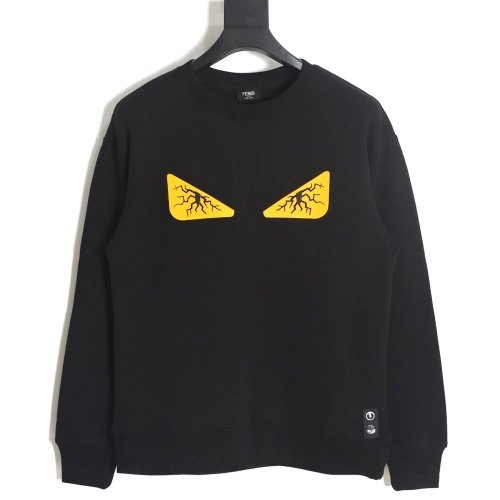 Fendi 23Fw Exploded Pattern Laminated Monster Eyes Sweatshirt,Fendi Sweatshirt,Sweatshirt,APPAREL