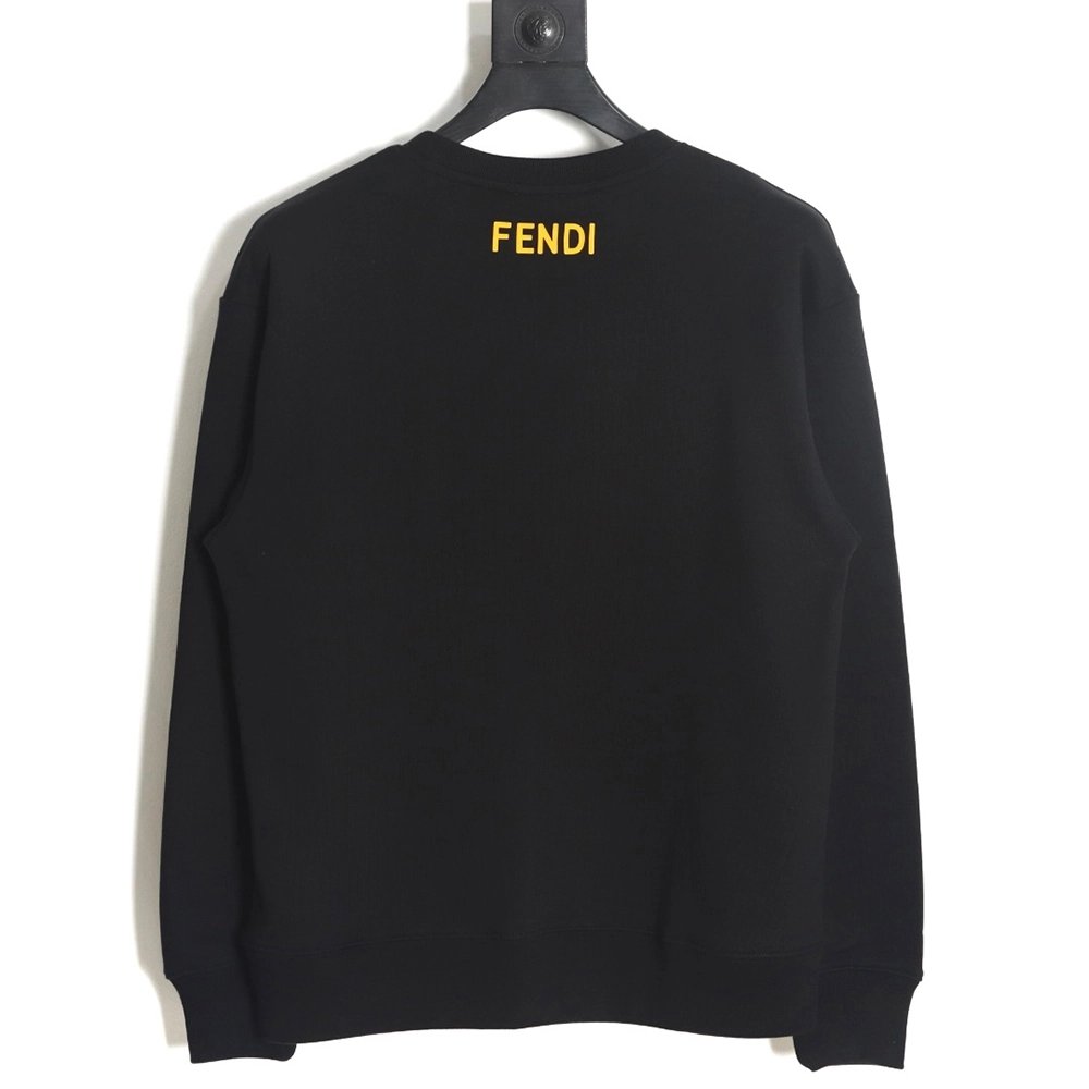 Fendi 23Fw Exploded Pattern Laminated Monster Eyes Sweatshirt,Fendi Sweatshirt,Sweatshirt,APPAREL
