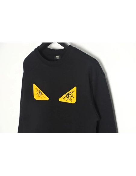 Fendi 23Fw Exploded Pattern Laminated Monster Eyes Sweatshirt,Fendi Sweatshirt,Sweatshirt,APPAREL