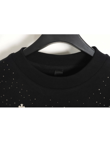 Chrome Hearts Cross Ironed Diamond Crew Neck Sweatshirt,Chrome Hearts Sweatshirt,Sweatshirt,APPAREL