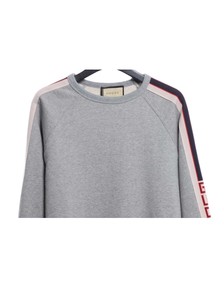 Gucci Classic Double Sided Webbing Sweatshirt,Gucci Sweatshirt,Sweatshirt,APPAREL