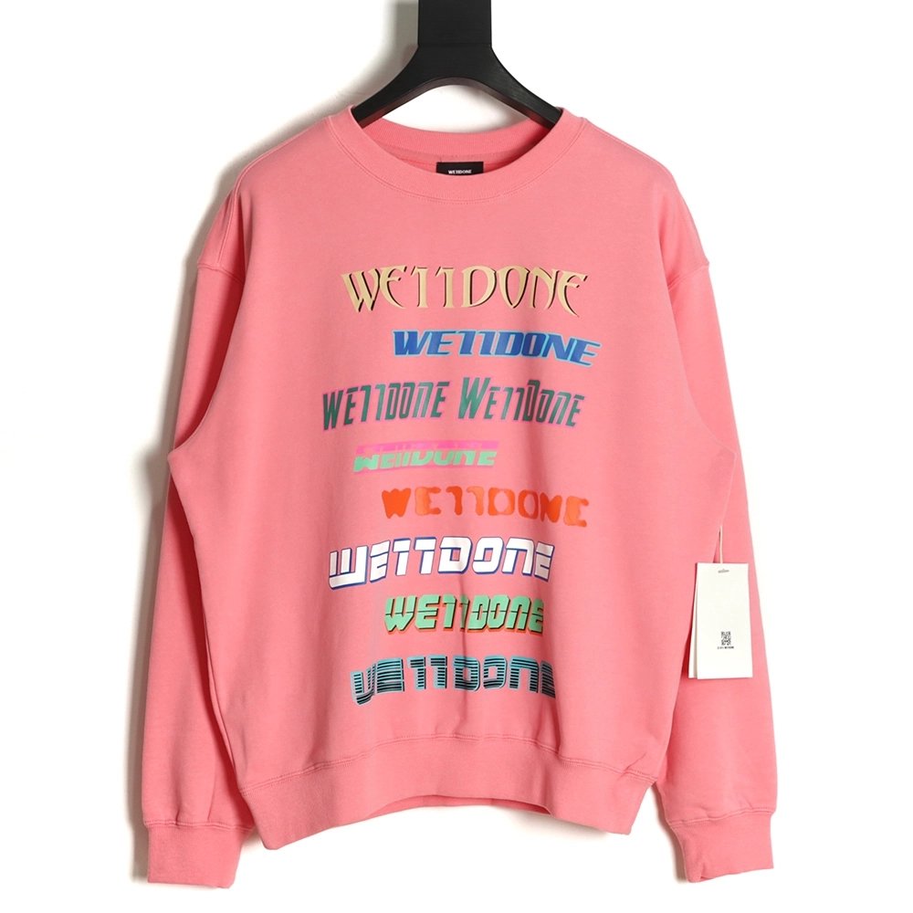 WE11 DONE 22FW Neon Barrage Crew Neck Sweatshirt,We11done Sweatshirt,Sweatshirt,APPAREL
