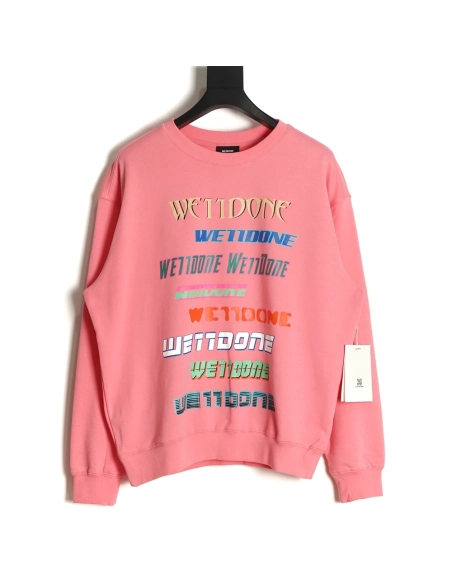 WE11 DONE 22FW Neon Barrage Crew Neck Sweatshirt,We11done Sweatshirt,Sweatshirt,APPAREL