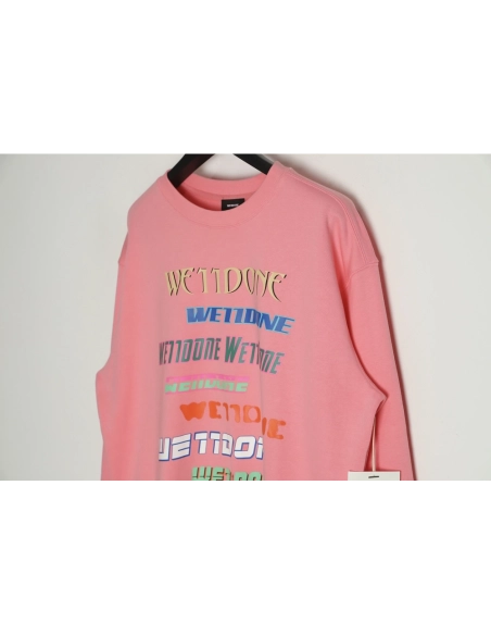 WE11 DONE 22FW Neon Barrage Crew Neck Sweatshirt,We11done Sweatshirt,Sweatshirt,APPAREL