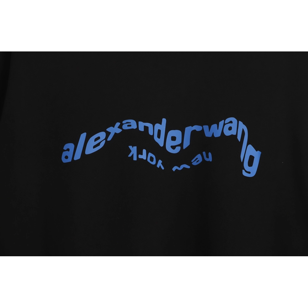 Alexander Wang 22FW Twisted Letters Crewneck Sweatshirt TSK1,Alexander Wang Sweatshirt,Sweatshirt,APPAREL
