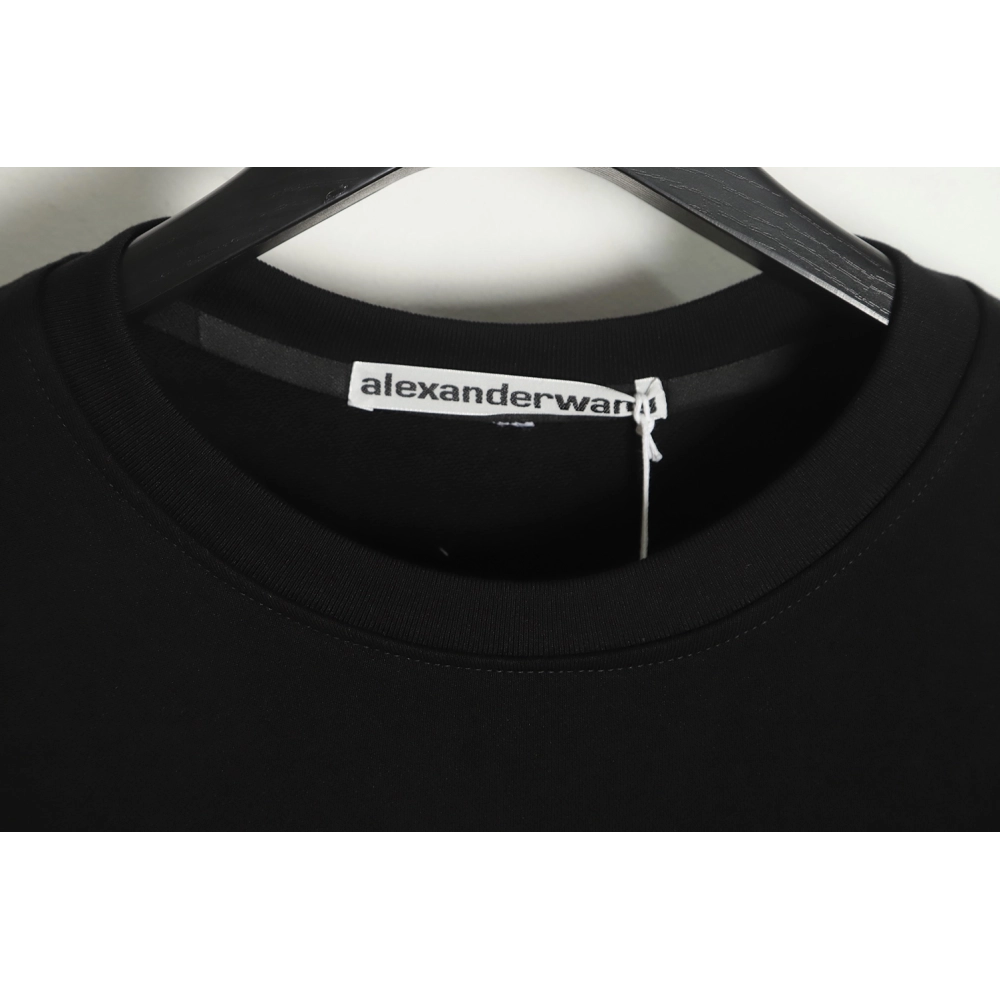 Alexander Wang 22FW Twisted Letters Crewneck Sweatshirt TSK1,Alexander Wang Sweatshirt,Sweatshirt,APPAREL