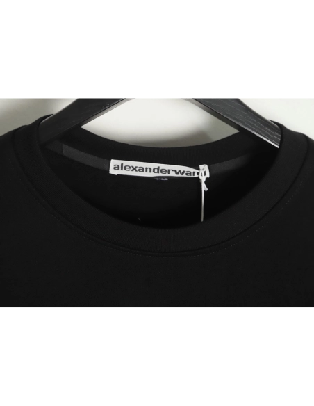 Alexander Wang 22FW Twisted Letters Crewneck Sweatshirt TSK1,Alexander Wang Sweatshirt,Sweatshirt,APPAREL