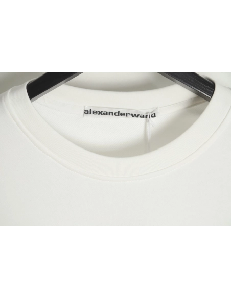 Alexander Wang 22FW Twisted Letters Crewneck Sweatshirt,Alexander Wang Sweatshirt,Sweatshirt,APPAREL