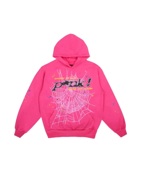 Dark Pink Spider Hoodie,Sp5der Hoodie,HOODIE,Clothing