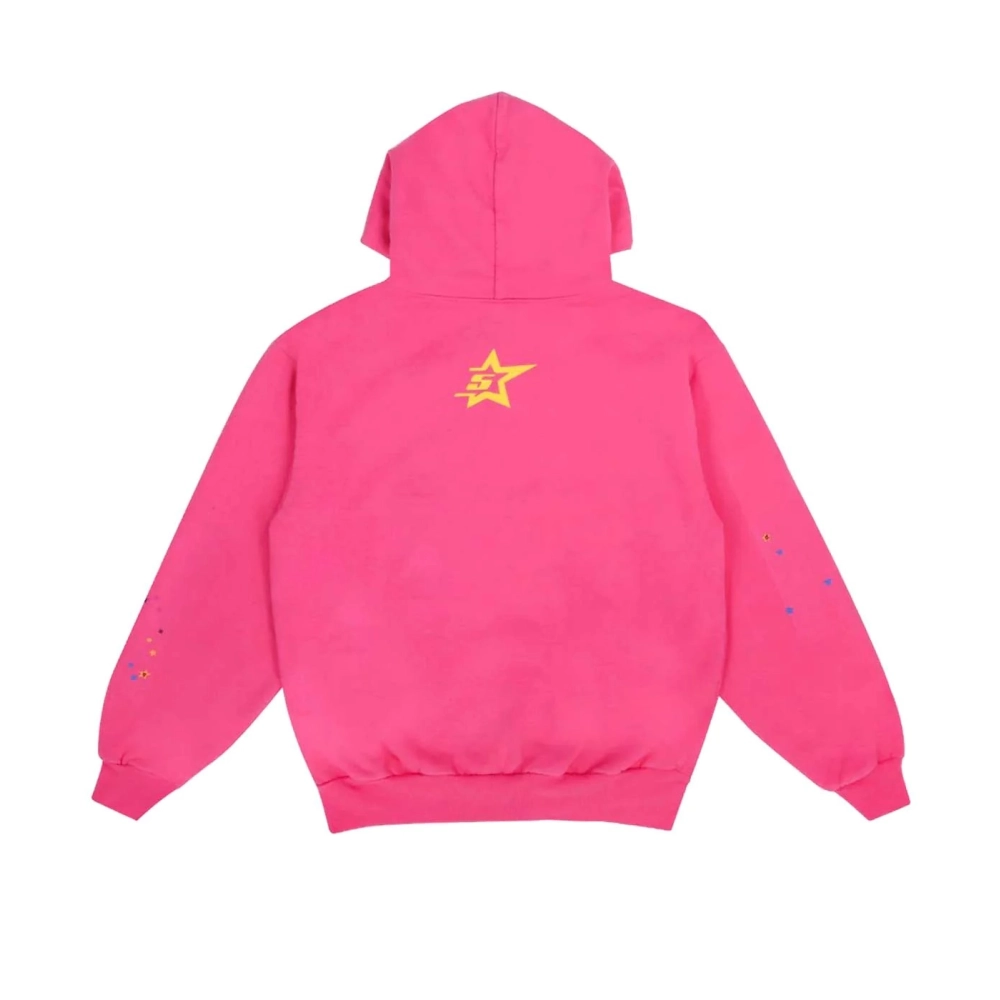 Dark Pink Spider Hoodie,Sp5der Hoodie,HOODIE,Clothing