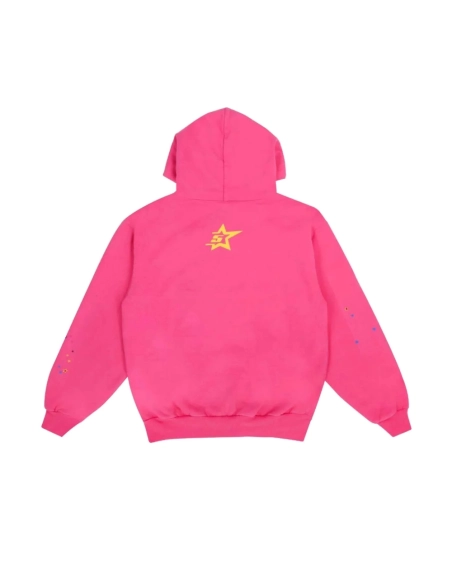 Dark Pink Spider Hoodie,Sp5der Hoodie,HOODIE,Clothing