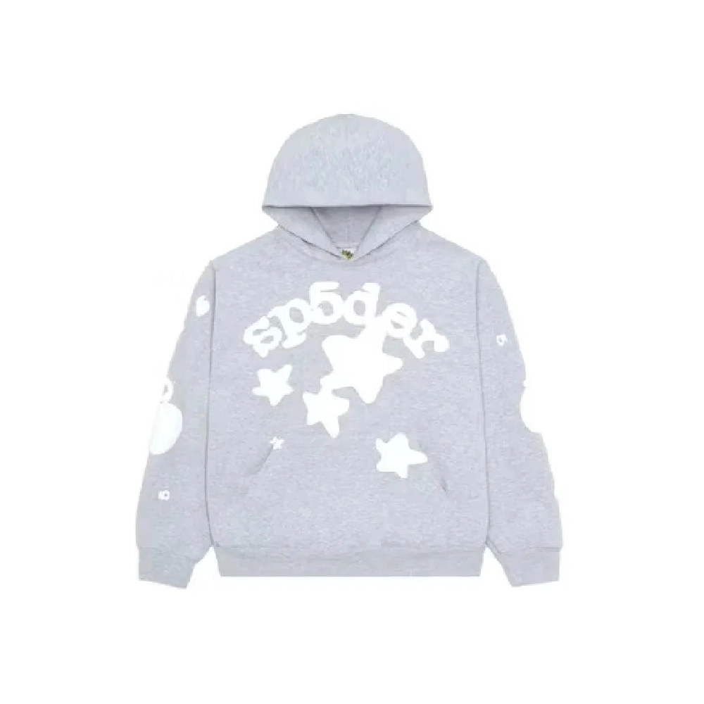 Sp5der Beluga Grey Hoodie Men Women,Sp5der Hoodie,HOODIE,Clothing