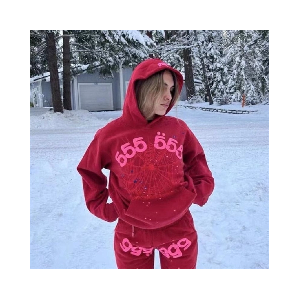 Red Spider Hoodie 555 555,Sp5der Hoodie,HOODIE,Clothing