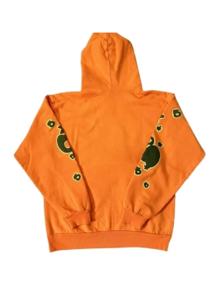 Sp5der Beluga Hoodie Orange,Sp5der Hoodie,HOODIE,Clothing