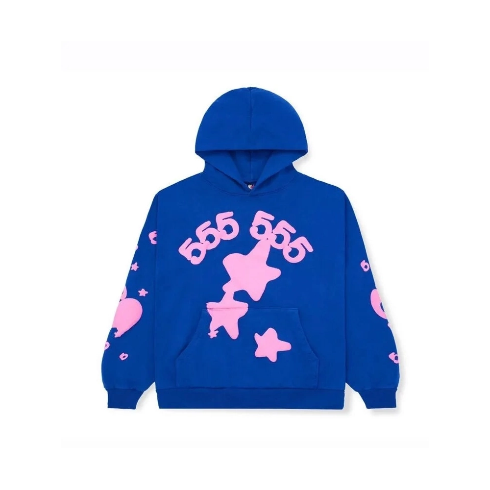Sp5der Beluga Hoodie Blue,Sp5der Hoodie,HOODIE,Clothing