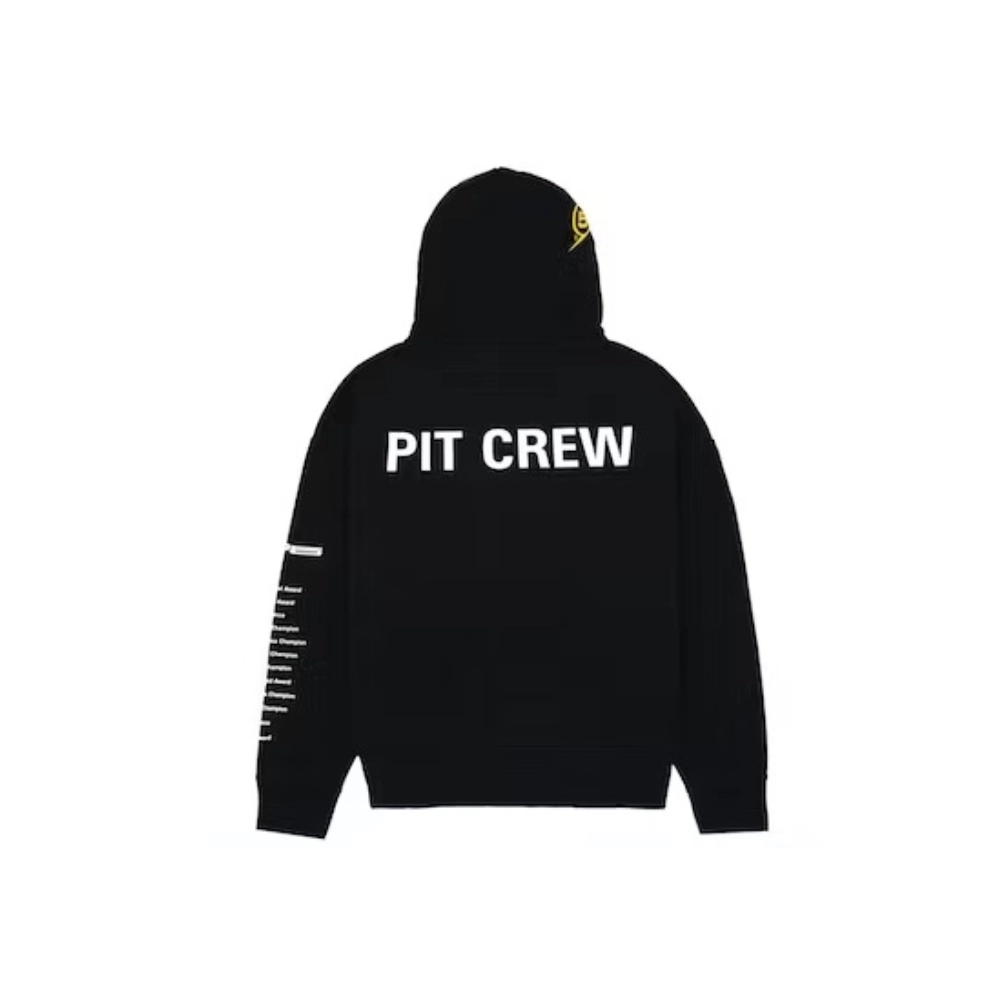 Sp5der Pit Crew Oversized Hoodie Black,Sp5der Hoodie,HOODIE,Clothing