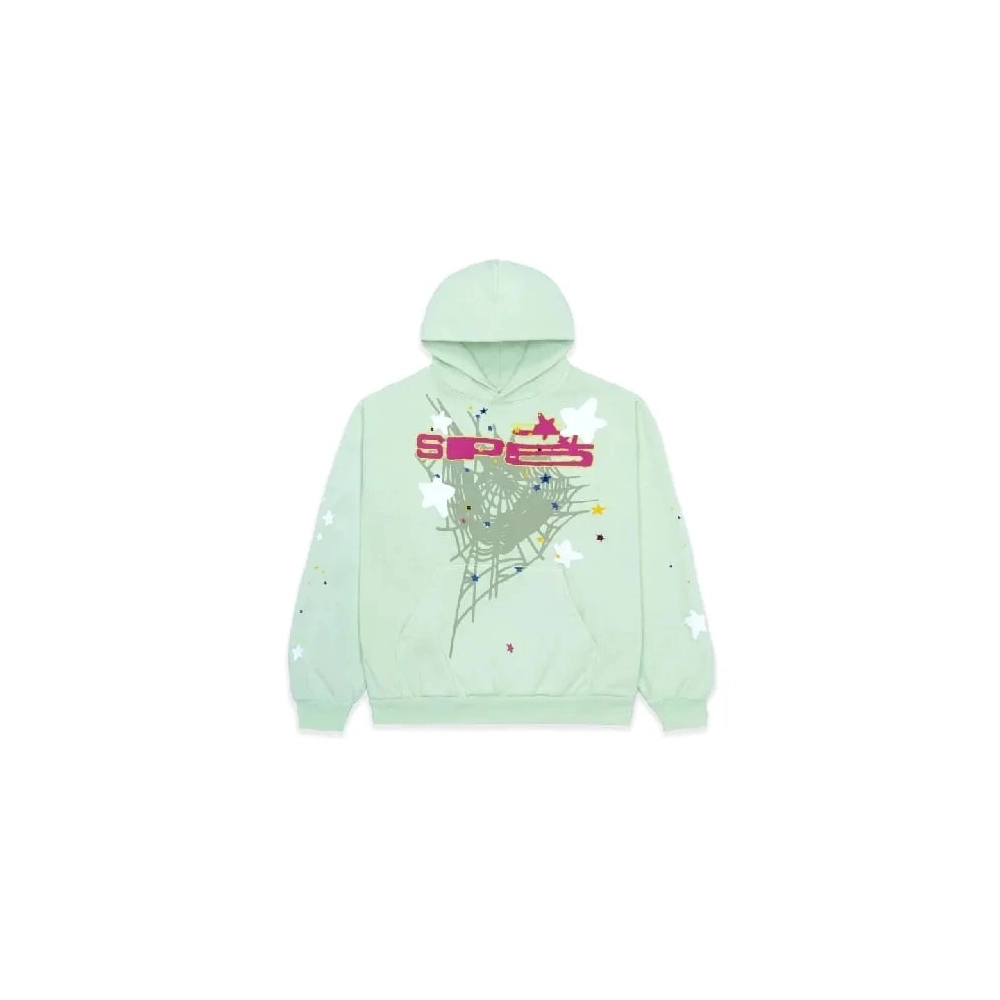 Sp5 Mint Hoodie New Collection,Sp5der Hoodie,HOODIE,Clothing