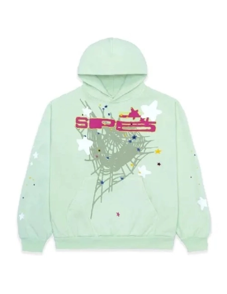 Sp5 Mint Hoodie New Collection,Sp5der Hoodie,HOODIE,Clothing