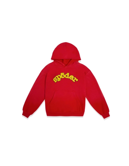 Sp5der OG Logo Hoodie Red,Sp5der Hoodie,HOODIE,Clothing