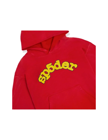 Sp5der OG Logo Hoodie Red,Sp5der Hoodie,HOODIE,Clothing