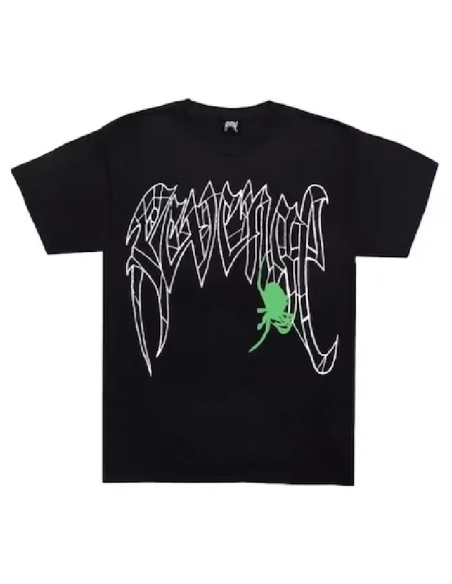 Revenge Spider T-Shirt Black/Green,Sp5der T-shirt,T-SHIRT,Clothing