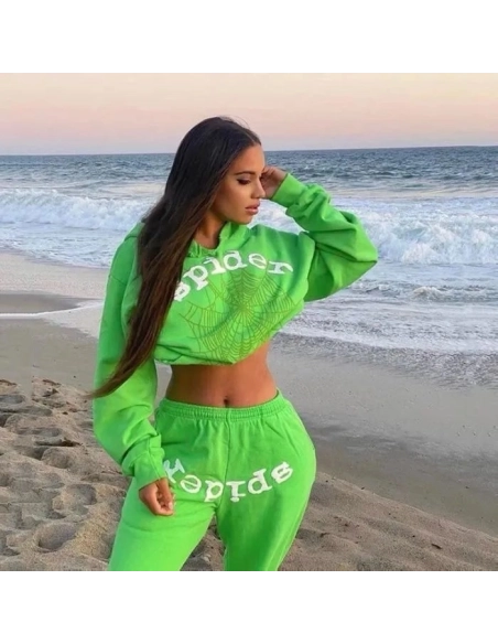 Spider Web Worldwide Green Sp5der Tracksuit,Sp5der Tracksuit,SUIT,Clothing