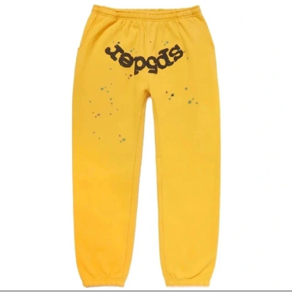 Young Thug Yellow Sp5der 555 Tracksuit,Sp5der Tracksuit,SUIT,Clothing