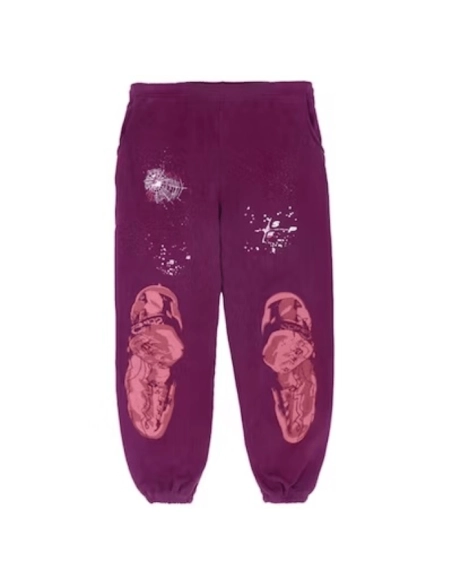 Purple Nocturnal Highway Sp5der Tracksuit,Sp5der Tracksuit,SUIT,Clothing