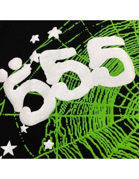Young Thug Sp5der Juice World 999 Black Crewneck Sweatshirt,Sp5der,SWEATSHIRT,Clothing