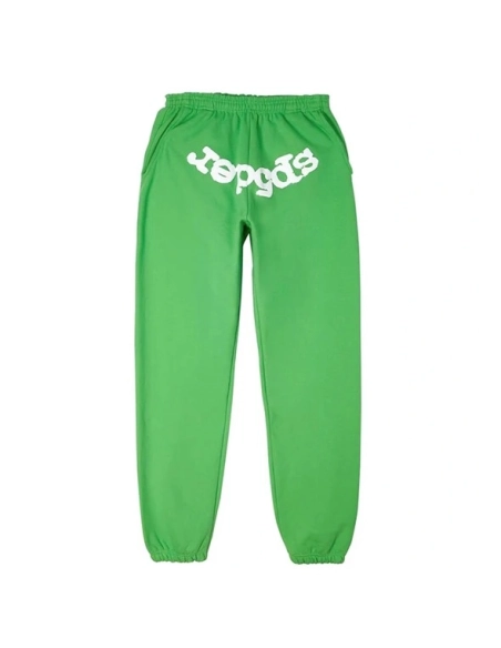Green Sp5der Sweatpant,Sp5der Sweatpants,CASUAL PANTS,Clothing
