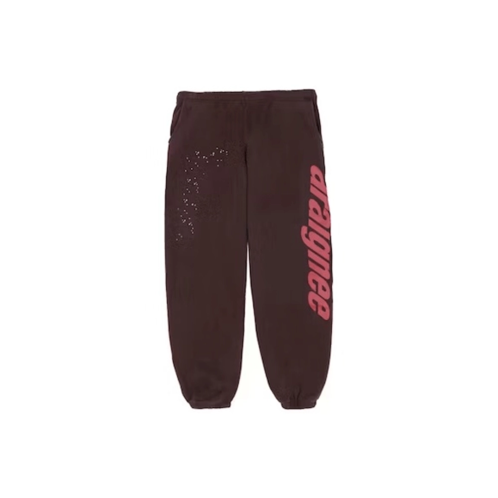Sp5der Araignee Sweatpants Brown,Sp5der Sweatpants,CASUAL PANTS,Clothing