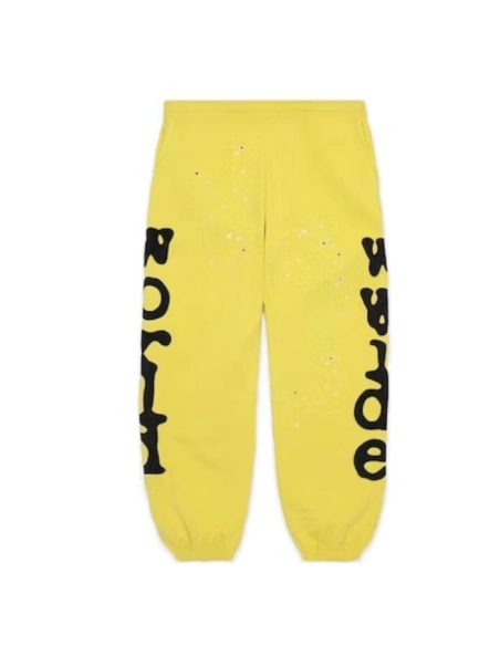 Sp5der Beluga Sweatpants Yellow,Sp5der Sweatpants,CASUAL PANTS,Clothing