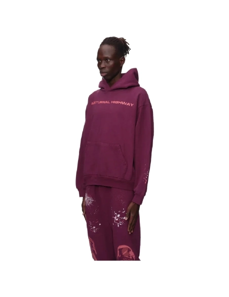 Purple Nocturnal Highway Sp5der Tracksuit,Sp5der Tracksuit,SUIT,Clothing