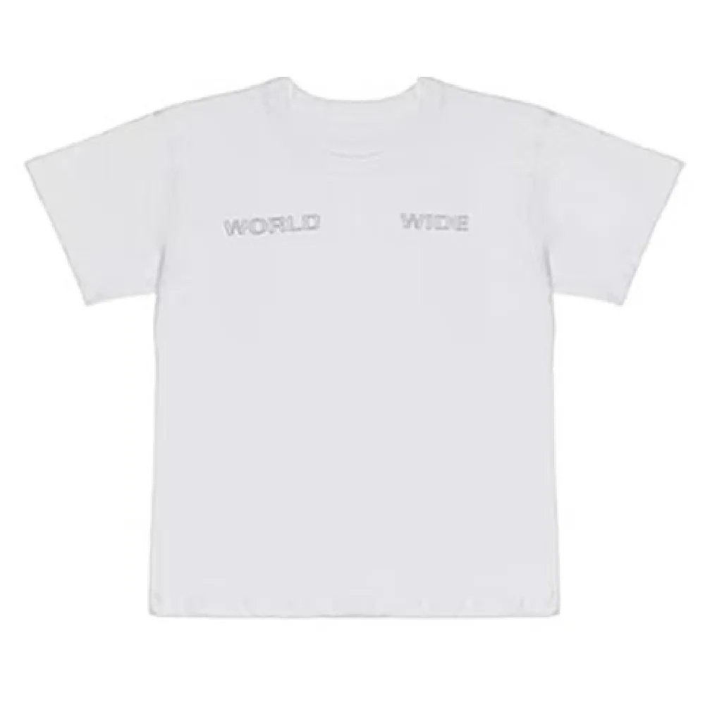 White Sp5der Worldwide T-shirt,Sp5der T-shirt,T-SHIRT,Clothing