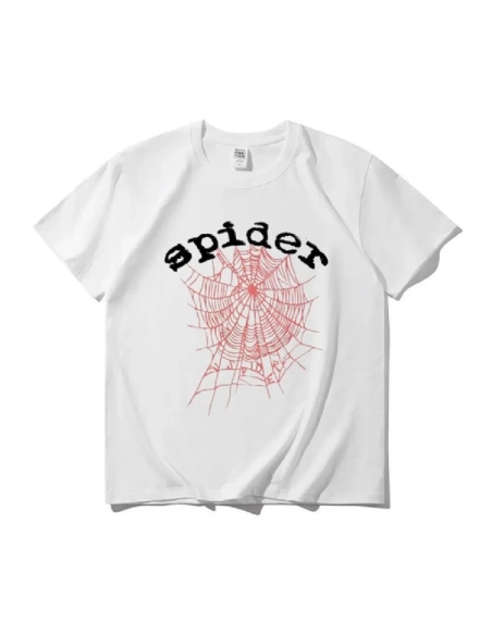 Web Graphic Printed Black Spider T Shirt,Sp5der T-shirt,T-SHIRT,Clothing