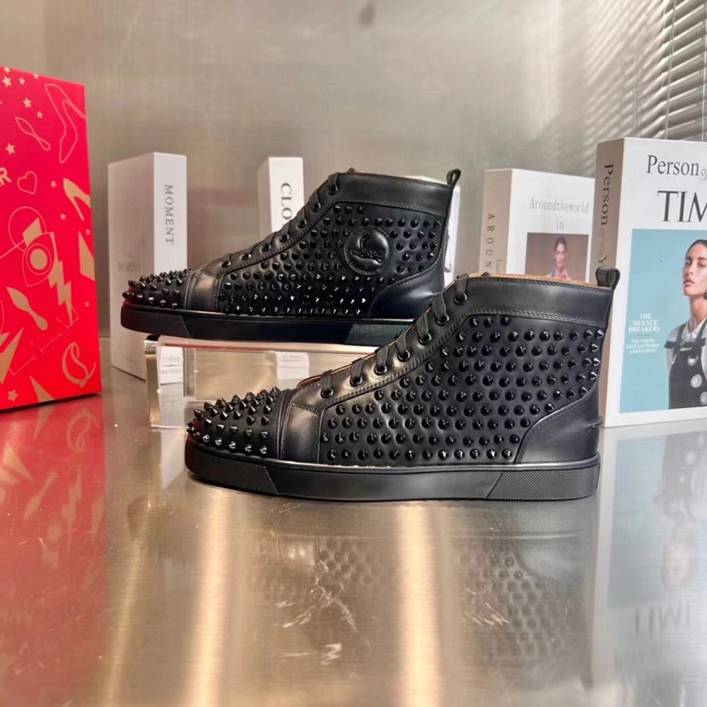Christian Louboutin Louis Spikes Sneakers Black CL-83B049,Christian Louboutin Sneakers,Other Brand Sneakers