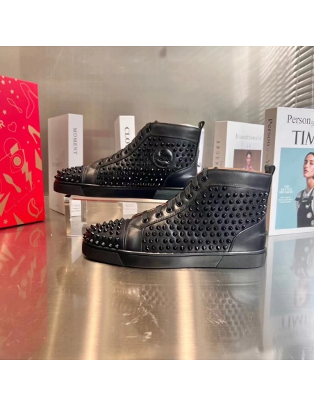 Christian Louboutin Louis Spikes Sneakers Black CL-83B049,Christian Louboutin Sneakers,Other Brand Sneakers