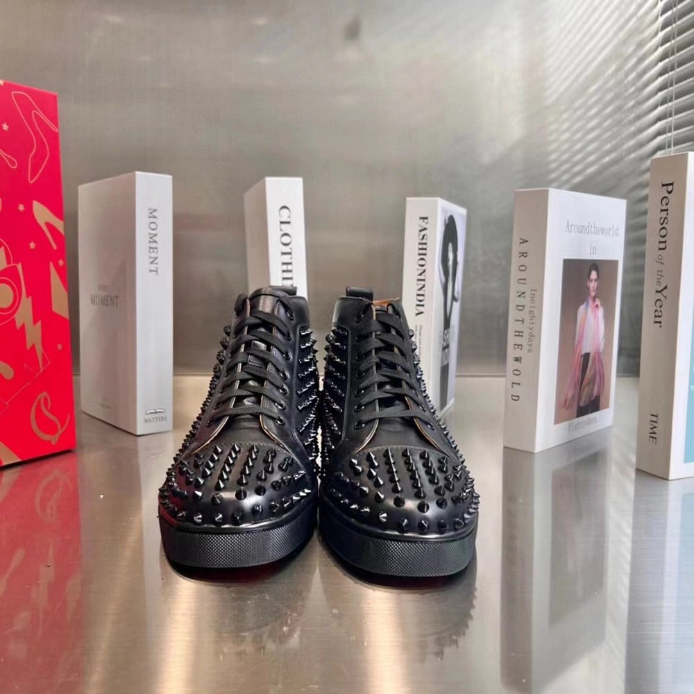 Christian Louboutin Louis Spikes Sneakers Black CL-83B049,Christian Louboutin Sneakers,Other Brand Sneakers